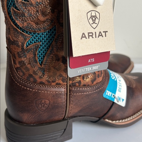 Ariat Women’s Pinto VentTEK 360 Western Wide Square Toe Brown Boots NWT in Box - Picture 7 of 11